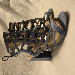 Women's Strappy Blue Heels